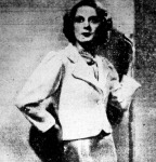 Új koktélruha ujjatlan hátdekoltázszsal, hozzá fehér selyemjersey kabátka 1936.