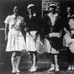 A BLKE hölgycsapata nyerte a női tenisz-csapatversenyt. Geldner, Paksyné, Schréderné, Rugonyi és Kanotayné