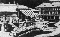 A parádi gyógyfürdő - terrasz és fürdőszálló részlet