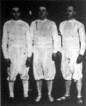 Középen a győztes Rajczy-Rasztovich Imre, mellette jobbra Kőszeghy (2.), balra Rajcsányi (3.)