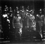 Ciano, Mussolini, Hitler és Göring. Ez az a kép, ami Tolnai lapjában jelent meg