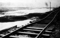A Sajó áradása a vasútvonal töltését alámosta Putnoknál