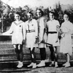 A női tenisz csapatbajnokság győztese a BEAC - Strubné, Medveczky Sári, Somogyi Klári, Szilvássy Edith, br. Gerliczy Mary, Fehér Csibi