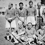 A BBTE derby-győztes csapata - Miklós II., dr. Dengi, Turcsányi, Háray, Bikár, Liszka, ülnek Papp, Kovács, Székely, Berkes, Stoics