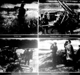 A Csatorna partján felállított légvédelmi figyelőőrsnek éppen szolgálatot teljesítő figyelője erősen kémleli távcsövével a látóhatárt.