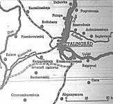 Térkép Sztalingrádról és környékéről