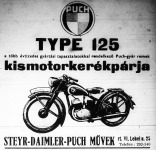 Kismotorkerékpár hirdetése (a korábbi évekből, amikor még üzemanyagkorlátozás nem volt)