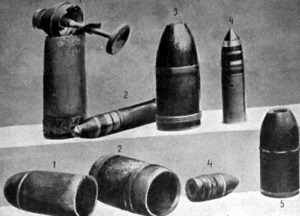 A délafrikai háborúban használt golyók A tábla