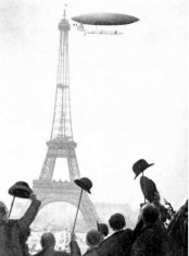 Santos Dumont az Eiffel torony körül
