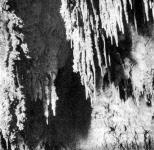 Függő cseppkövek a barlangban