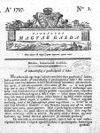 A Vizsgálódó Magyar Gazda első száma (1797). 