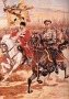 II. Miklós cár a hadak élén. Propagandaplakát