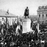 Kossuth szobrának leleplezése Hódmezővásárhelyen