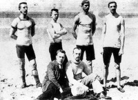 A magyar sportolók az 1896-os olimpián. 