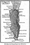 Gibraltár térképe a Meyers-lexikonból (1885-90).