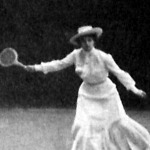 Nő tenissel