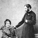 Jókai első feleségével Laborfalvy Rózával ezüst mennyegzőjükön