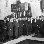 Hieronymi Károly kereskedelmi miniszter Pozsonyban meglátogatta a cérnagyárat (1904. december)