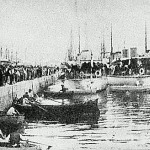 Angol torpedo-zúzó hajók a fiumei kikötőben