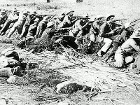 Boerok lőállásban, Spionkop, 1900.