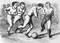 Az első hazai futball ábrázolása
