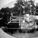 Santos Dumont (jobb) a Deux Amerique ballon kosarában