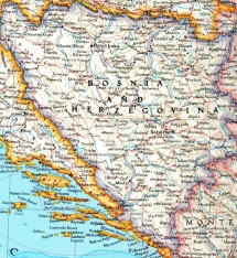 Bosznia térképe