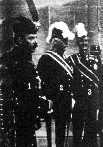 Rakovszky István képviselőházi alelnök, báró Beck miniszterelnök  és Auersperg osztrák földművelésügyi miniszter