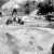 Ősgerinczesek lábnyomai mediterrán időből eredő homokkőben a lelet szinhelyén