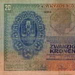 20 koronás bankjegy osztrák oldala