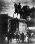 Zágráb belvárosa Jellasics bán szobrával