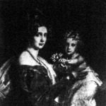 A gyermek Ferenc József anyjával, Zsófia főhercegnővel