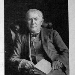 Edison arczképe sajátkezü kéziratával