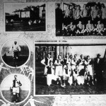 A cseh Slavia labdarúgók mérkőzése a Magyar Athletikai Club és  a Magyar Testgyakorlók Köre csapatával