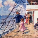 Elégedett utasok a konkurens Austro-Americana társaság hajójának fedélzetén