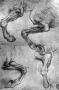 Ló láb tanulmányok Leonardo da Vincitől