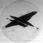 Demonceux Miksa repülőgépe, a mint teljes erővel szeli át a levegőt