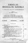 Az Erdélyi Irodalmi Szemle első számának fedőlapja. Kiadja a Minerva Irodalmi és Nyomdai Műintézet Részvénytársaság, 1924. Ára 20 lej.