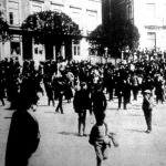Utczai tüntetés Liszabonban a forradalom előtti napokban