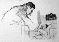 Nehéz beteg (Márton Ferencz rajza).