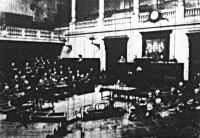 Az első magyar testnevelési kongresszus ülése a régi képviselőházban