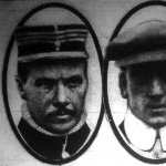 Clavenad francia léghajós-kapitány és Aumont Thieville pilóta, akik ötödmagukkal Noisy le Grand mellett halálukat lelték