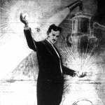 Tesla Miklós laboratoriumában. A zseniális feltaláló titokzatos eredetü elektromos gömbökkel játszik