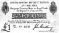 A bankjegypapírra nyomott egyoldalas, átdolgozott Bradbury egy fontos (1914. okt. 1.)