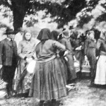 Vidéki sváb asszonyok, a temesvári gyűlésre jött gazdák feleségei