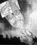 (szöveg: Hindenburg megmutatta, hogy ollóval is ki lehet vágni a hatvágást!) A Magyar Figaro Az olló című karikatúrája