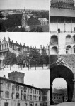 Krako látképe -2. A posztócsarnok- 3-4. A Wawel részlete az udvar felől -5. A wawel kapuja 