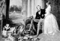 Victoria királynő, férje és első gyermekük, Victoria hercegnő