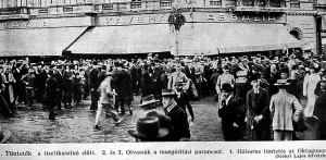 Háborús tüntetés az Oktogonon