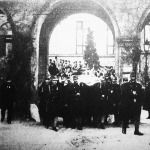 Katonatemetés Budapesten (Ezen a felvételen ifj. Berzeviczy Albertet temetik, a 38. gyalogezred vitéz századosát